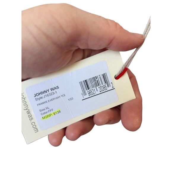 NWT Johnny Was Frankie Tee Pink Floral Embroidered Size XL - Picture 6 of 7